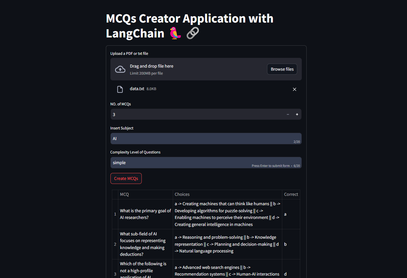 MCQ Generator